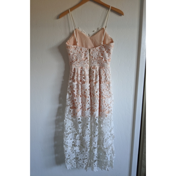 Gorgeous White Floral Overlay Dress - Picture 2 of 4